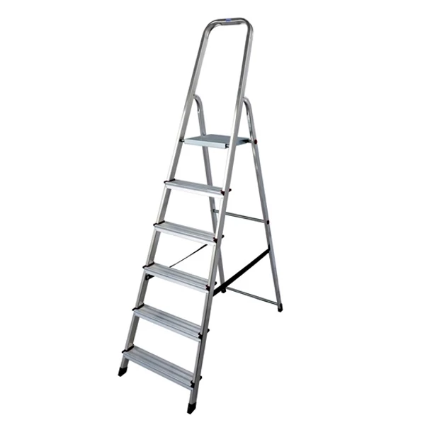 Háztartási létra 5+1 fokos fellépővel (alu) 150 kg