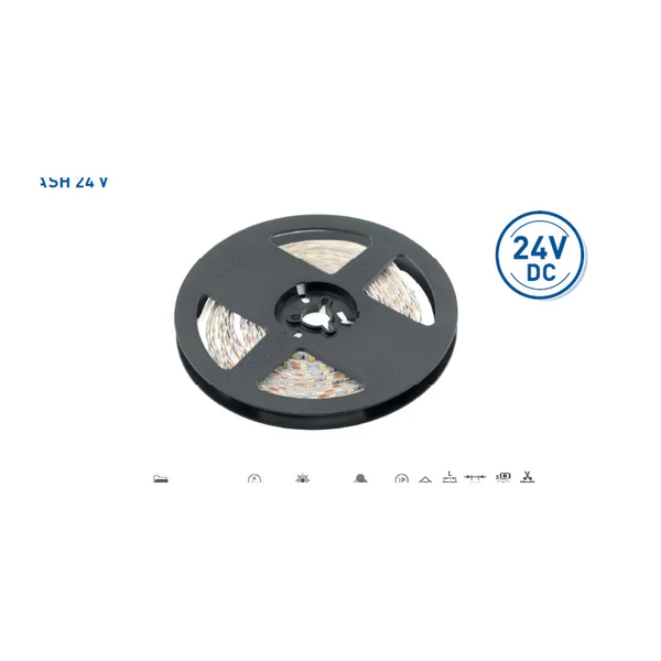 Led szalag 600 led 24 V 78 W 5 m neutrális 4000K