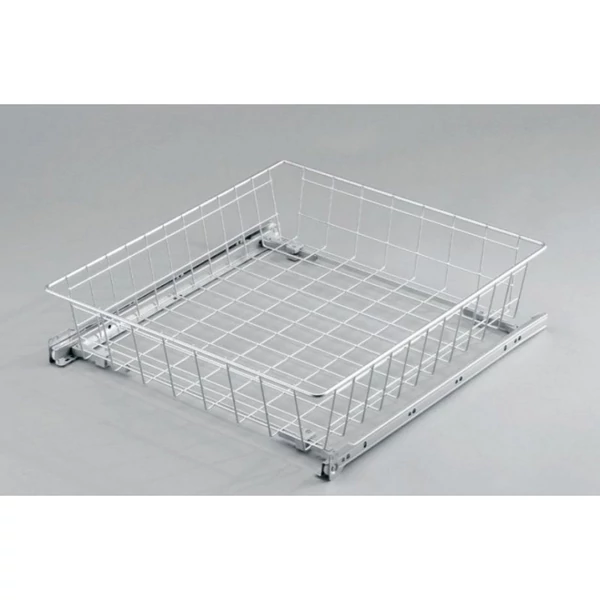 Gardrób kosár 400/150 csapágyas sín, ezüst