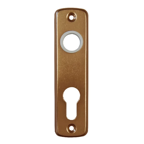 Ajtócím 55mm Lővér cilinderlyukas F4 eloxált (1 pár)