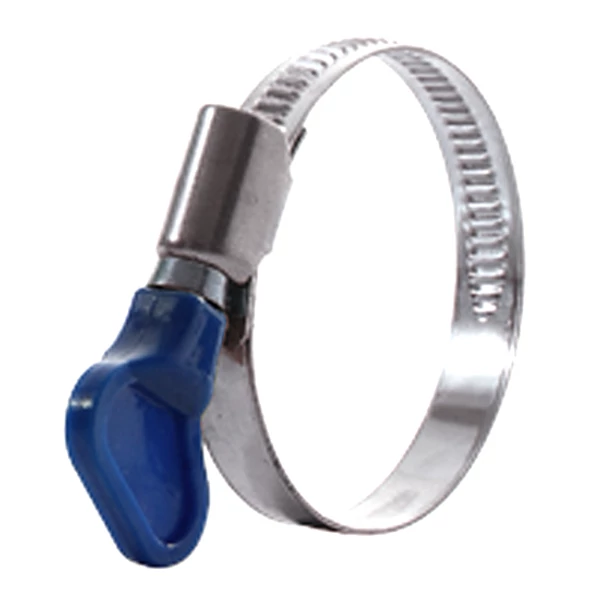 Tömlőbilincs műanyag füllel 16-27/9 mm