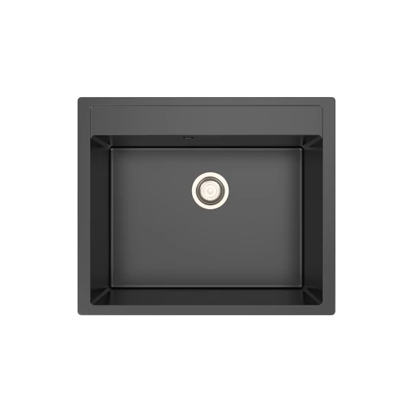MILAN gránit mosogató fekete, (60 x 50 cm)