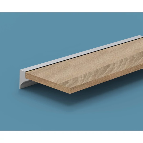 Lebegőpolc sonoma alumínium profillal 60x25 cm