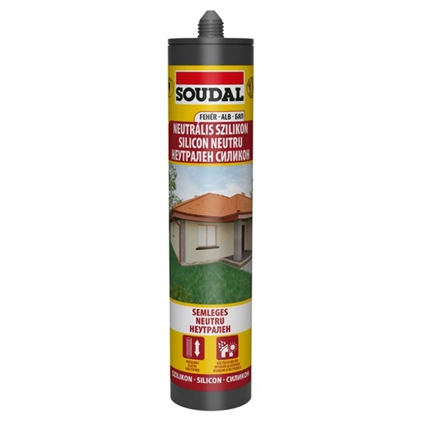 Neutrális szilikon 280 ml, fehér SOUDAL