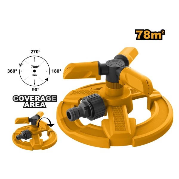Talpas, 3 fejű impulzus öntözőfej