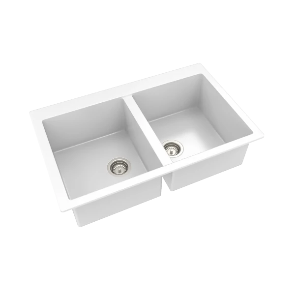 VIVIEN gránit mosogató fehér, (78 x 50 cm)