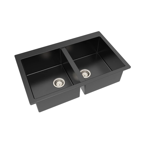 VIVIEN gránit mosogató fekete, (78 x 50 cm)