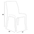 Kép 2/3 - VIRGINIA grafit műanyag rattan szék (19 db)
