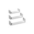 Kép 1/3 - Fali polc U alakú fehér (3db-s)