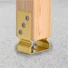 Kép 3/3 - Oszloptalp "U" lecsavarozható, rogyasztott 100 x 60 x 120 / 5 mm sárga horganyzott