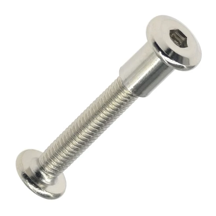 Bútorösszehúzó csavar M6 x 40 nikkel (4 db/csomag)