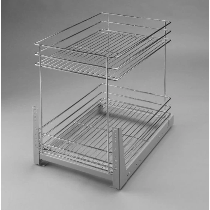 Fékes, alsószerelésű fémrács, 2 részes, 400 mm, króm