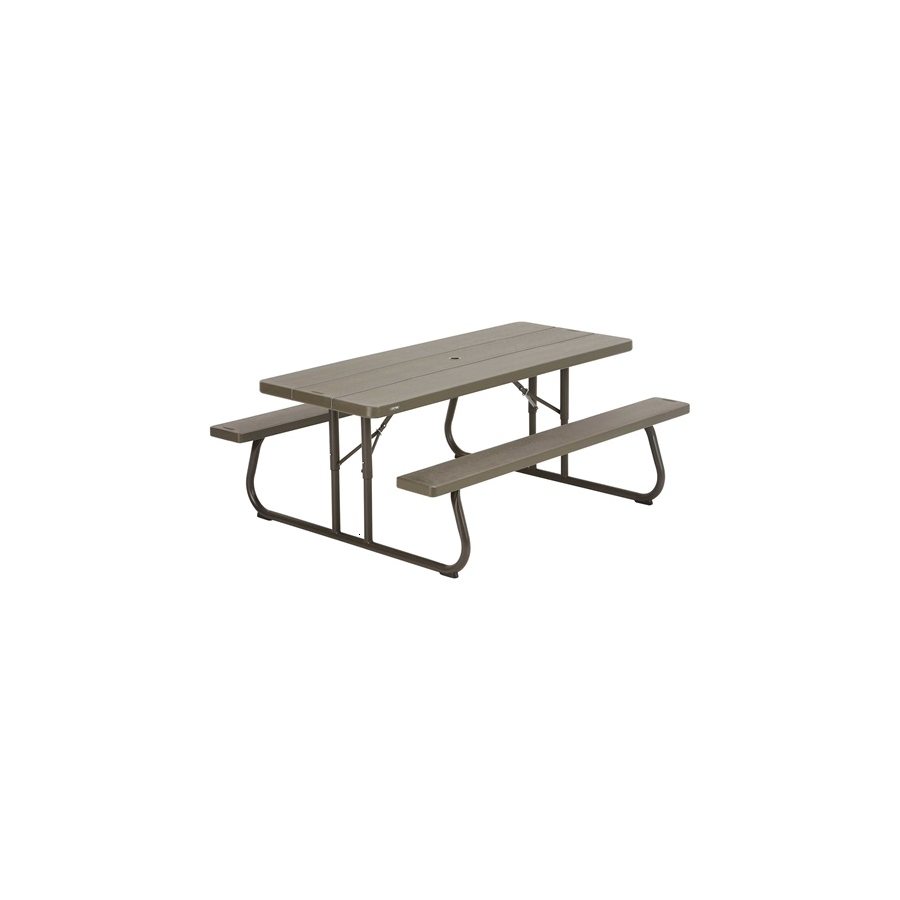 PIKNIK összecsukható asztal és sörpad barna 183 x 76 cm