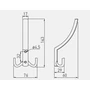 Kép 2/2 - K23-D1 fogas inox