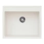 Kép 1/4 - MILAN gránit mosogató fehér, (60 x 50 cm)