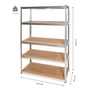 Kép 2/2 - Fémpolc 5-ös MDF 5 x 175 kg (120 x 180 x 45 cm)