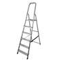 Kép 1/4 - Háztartási létra 5+1 fokos fellépővel (alu) 150 kg