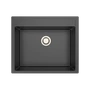 Kép 1/4 - MILAN gránit mosogató fekete, (60 x 50 cm)