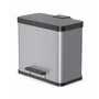 Szabadonálló hulladékgyűjtő 3x9 literes, szürke, csillapított fedélzárással