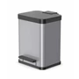 Szabadonálló hulladékgyűjtő 1x17 literes, szürke, csillapított fedélzárással